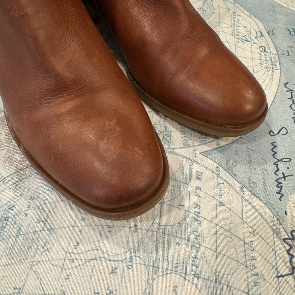 Korks Kork-Ease Belaya Cognac Brown Leather Lace Up Ankle Booties Size 7.5M - Picture 5 of 14